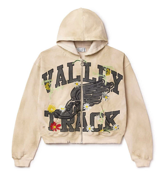 VALE Garden Zip Up Hoodie Bone