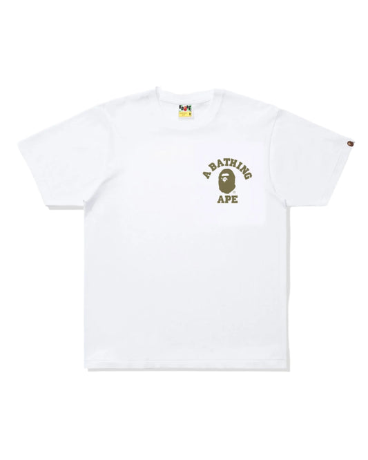 BAPE Green Camo ATS Tee White