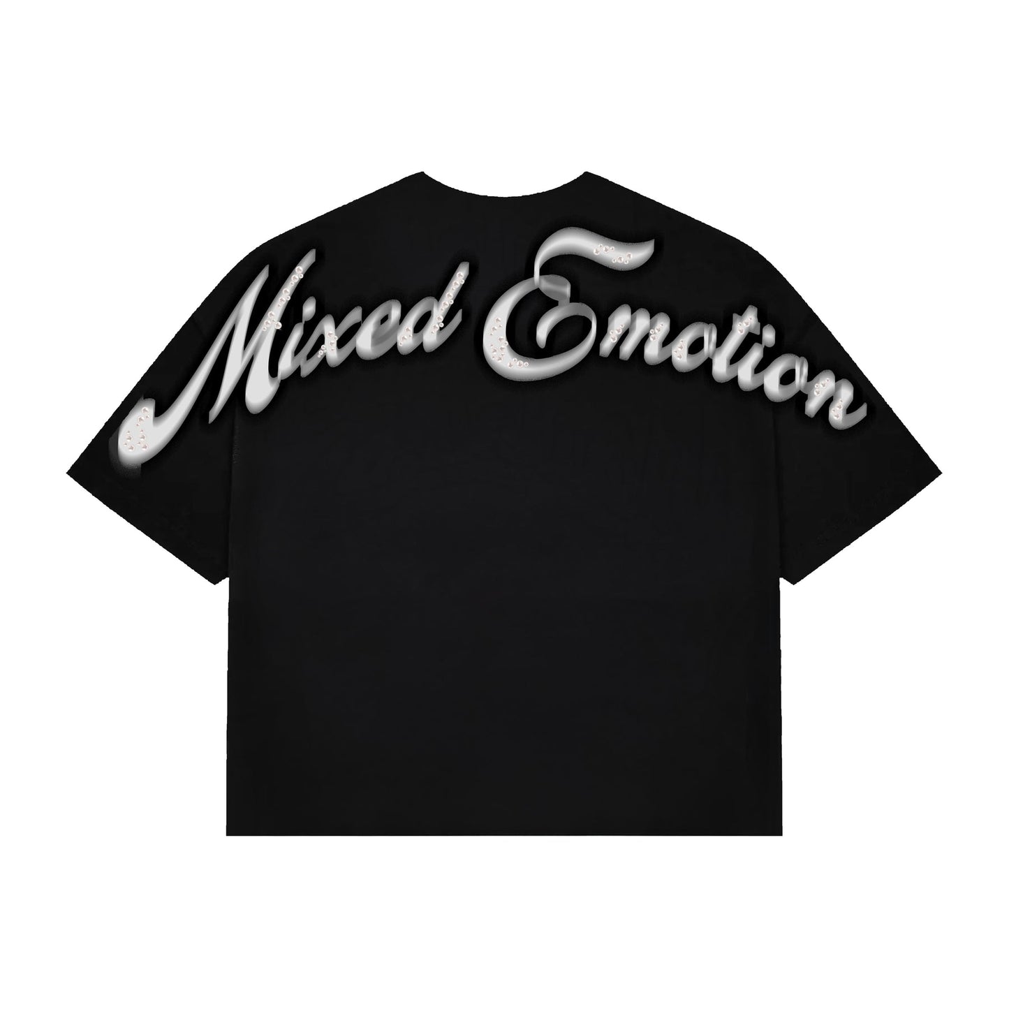 Mixed Emotion Pearl Tee Black