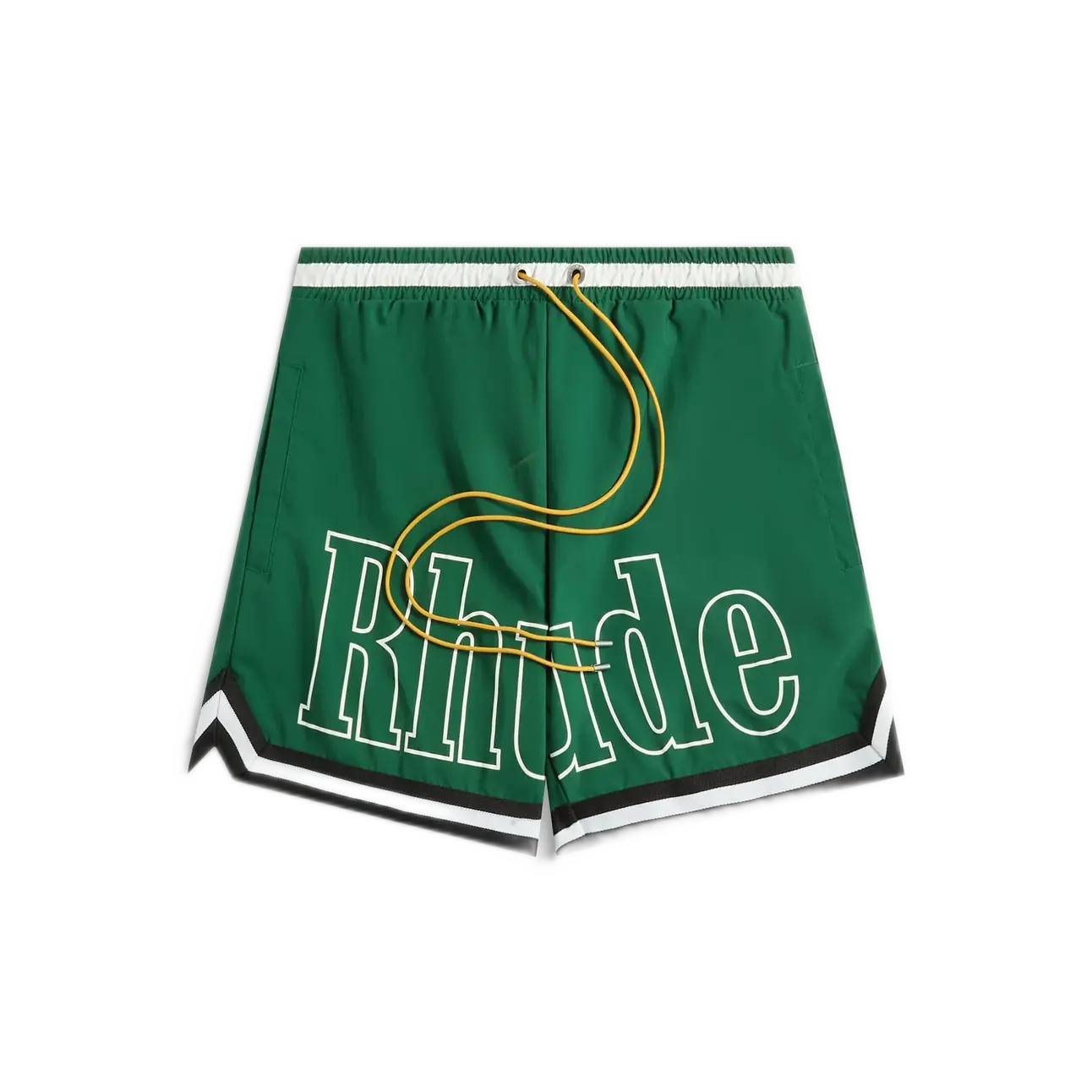 Rhude Basketball Logo Swim Short Forest Green