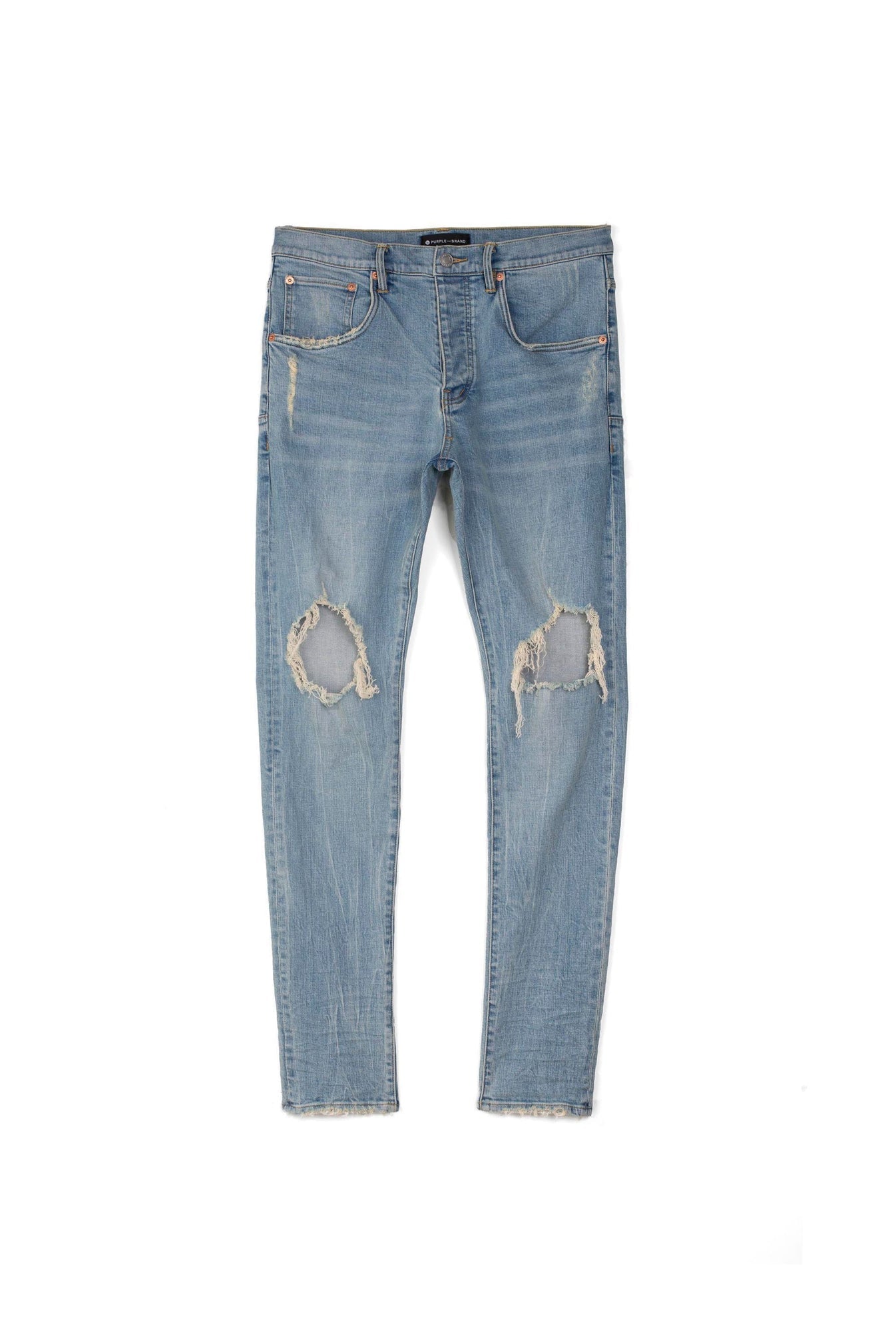 Purple Brand P002 Light Indigo Blowout Blue Jeans