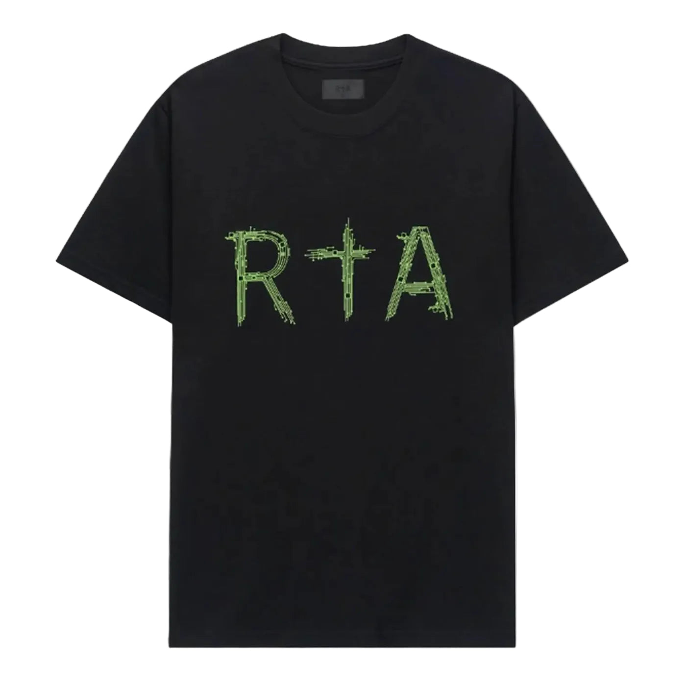 RTA Liam Slime Green Circuit Tee Black