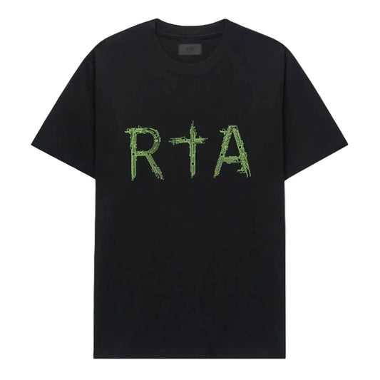 RTA Liam Slime Green Circuit Tee Black