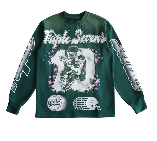 Triple Sevens Football All Star Long Sleeve Tee Green