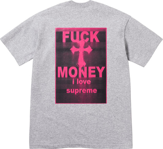 Supreme Fuck Money Tee Heather Grey
