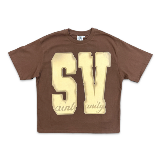 Saint Vanity Big SV Logo Tee Brown