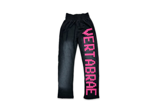 Vertabrae C-2 Hot Pink Sweatpants Washed Black